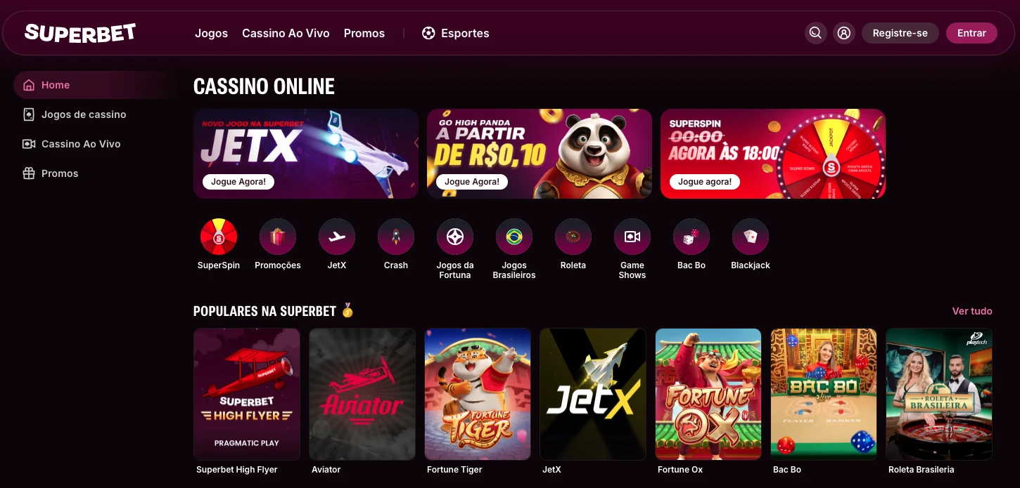 Tele inicial jogos Supertbet