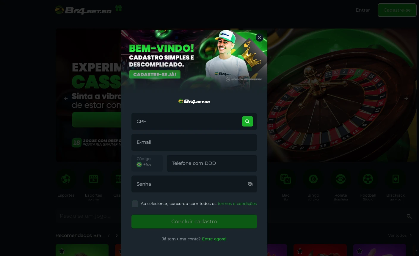 Cadastro BR4BET